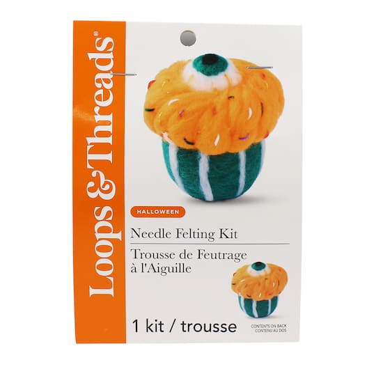 Eyeball Cupcake Halloween Needle Felting Kit by Loops & Threads®